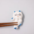 Premium Relaxed Cat Chopstick Rest - White