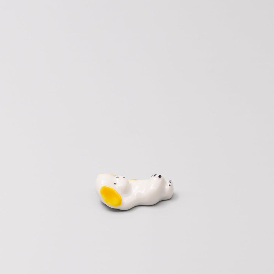 Premium Relaxed Dog Chopstick Rest Dishwasher Safe - White