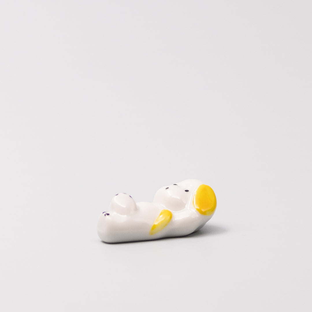 Premium Relaxed Dog Chopstick Rest Dishwasher Safe - White