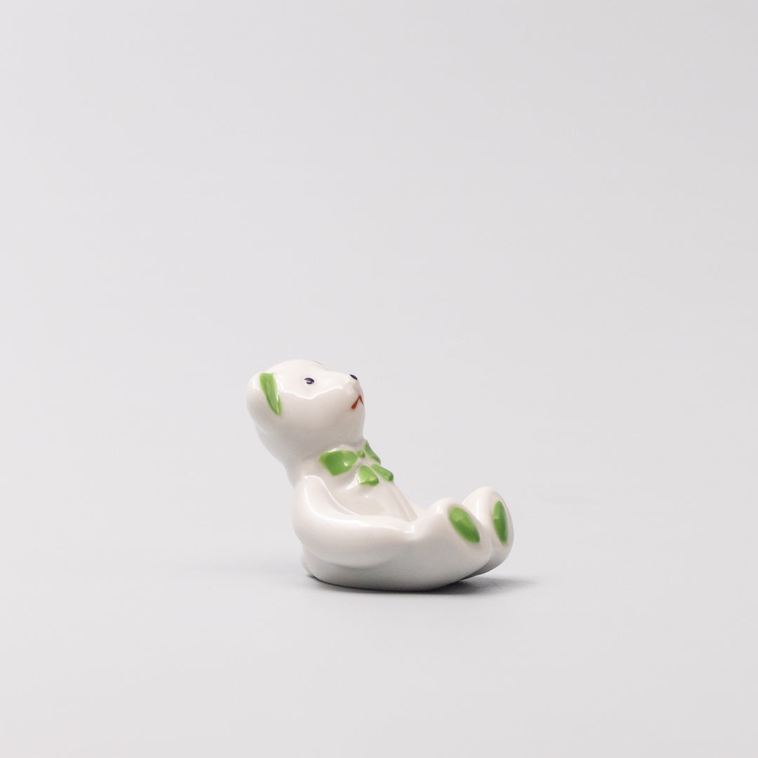 Premium Teddy Bear Chopstick Rest Dishwasher Safe - White