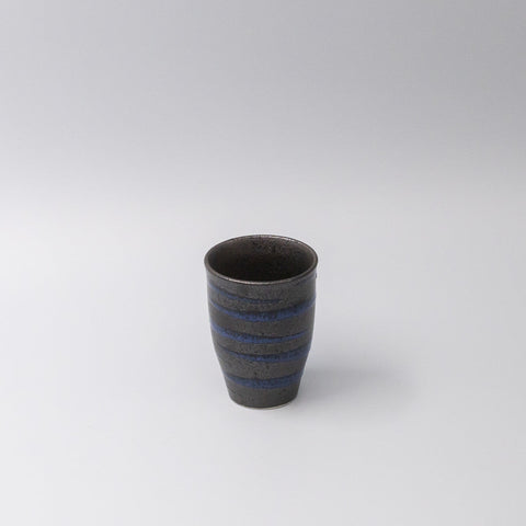Premium Sushi Mug – Bright Blue Spiral on Black Design 300ml