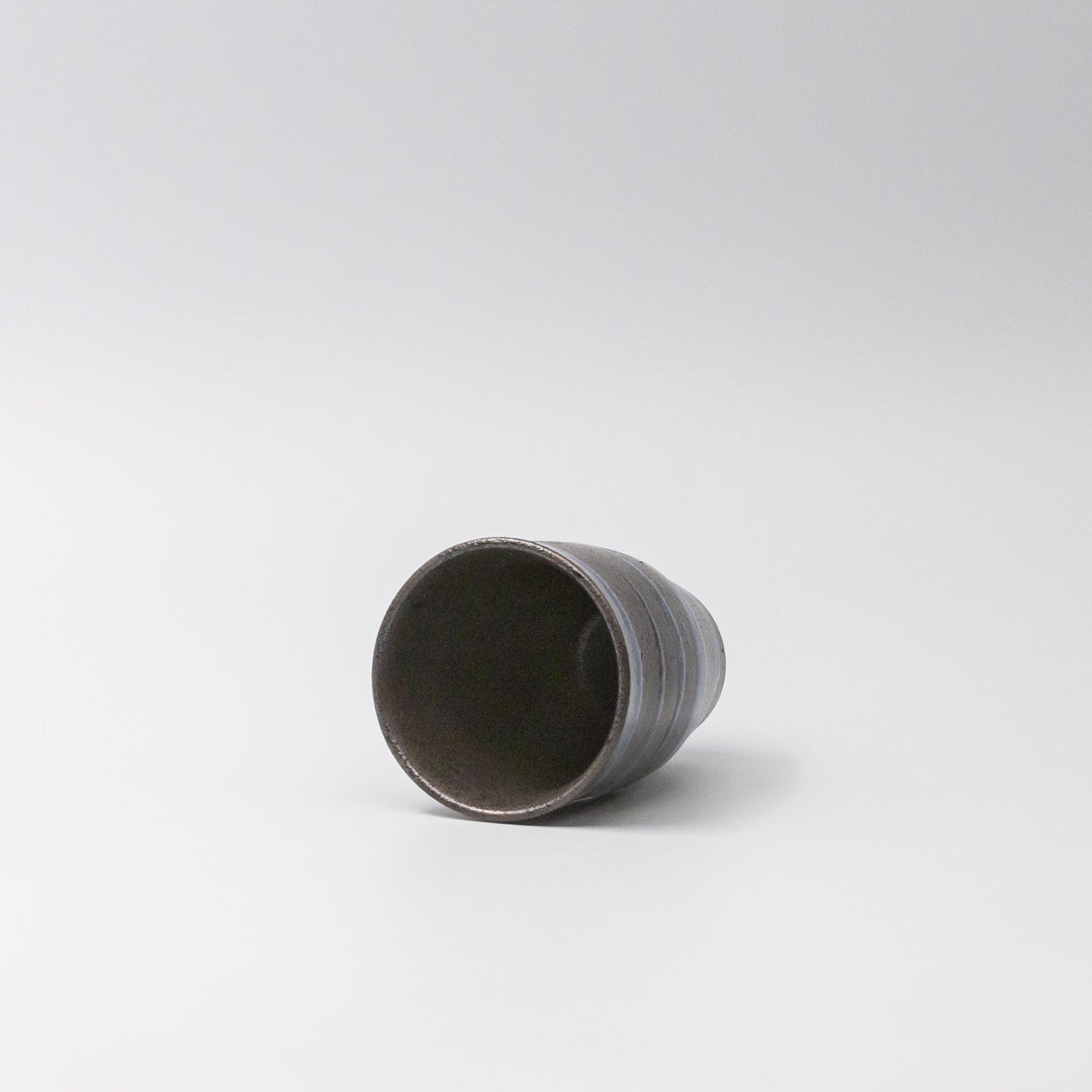 Premium Sushi Mug – Bright Blue Spiral on Black Design 300ml
