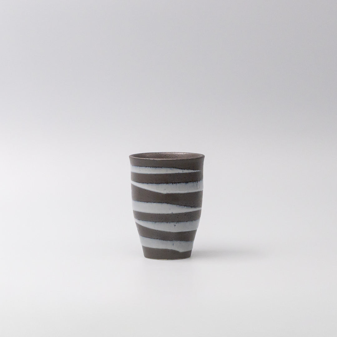 Premium Sushi Mug – Light Blue Spiral on Black Design 300ml