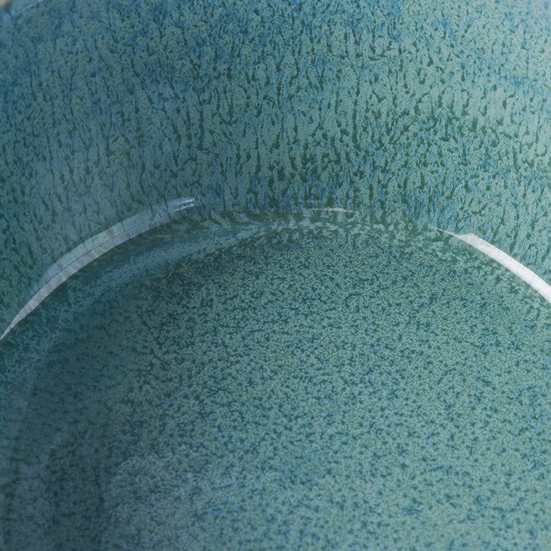 Bowl with Lid 13cm Peacock Glaze - SuperSaverAU - view 4