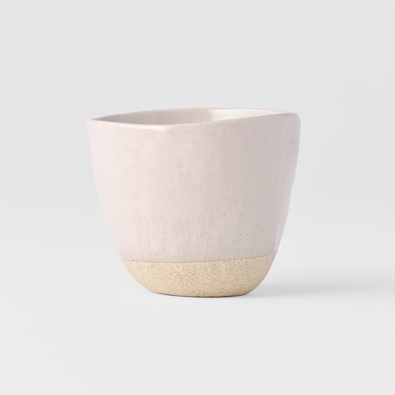 Premium 200ml Sakura Pink Glaze Lopsided Ceramic Mug Dishwasher Microwave Safe