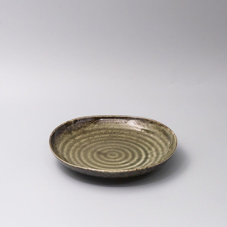 Organic Dinner Plate 23cm Sage Green Glaze - SuperSaverAU - view 1