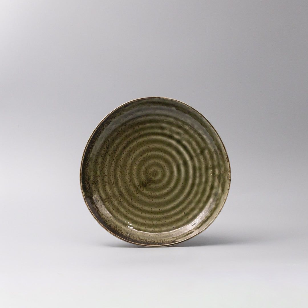 Organic Dinner Plate 23cm Sage Green Glaze - SuperSaverAU - view 4
