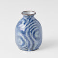 Premium Sake Jug – Blue Wavy Line Glaze 300ml