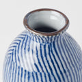Premium Sake Jug – Blue Wavy Line Glaze 300ml