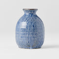 Premium Sake Jug – Blue Wavy Line Glaze 300ml