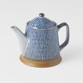 Premium Teapot – Blue Wavy Line Design 400ml