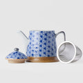 Premium 400ml Starburst Glaze Ceramic Teapot Dishwasher Microwave Safe