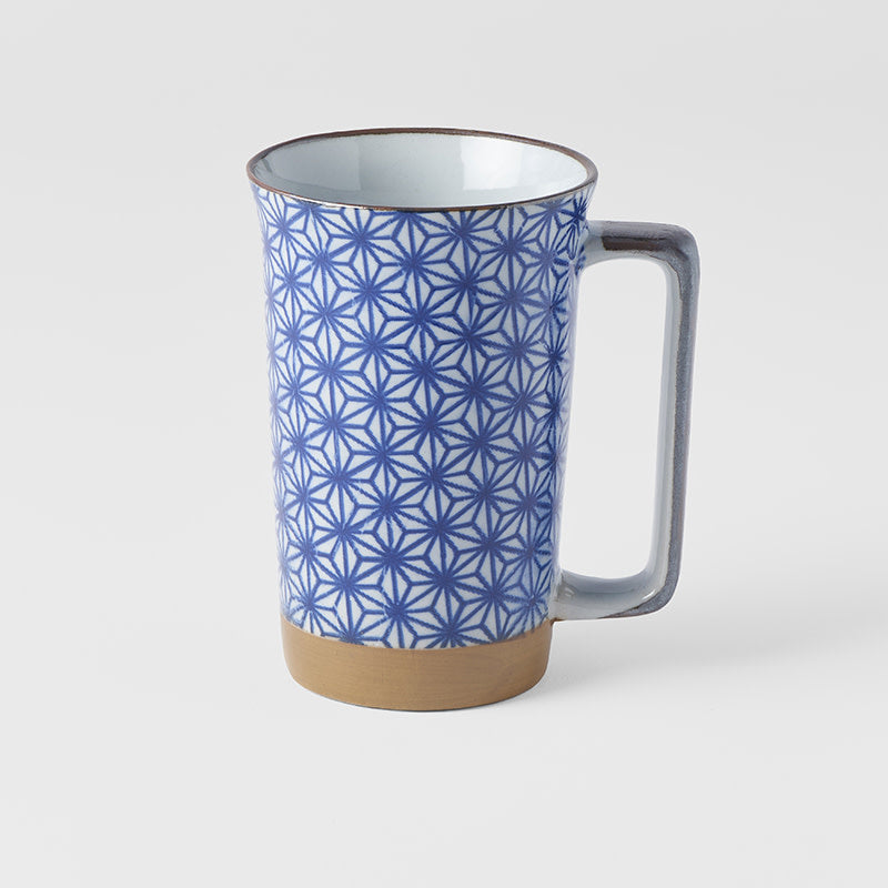 Premium Mug with Handle – Blue Starburst Design 400ml