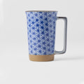 Premium Mug with Handle – Blue Starburst Design 400ml