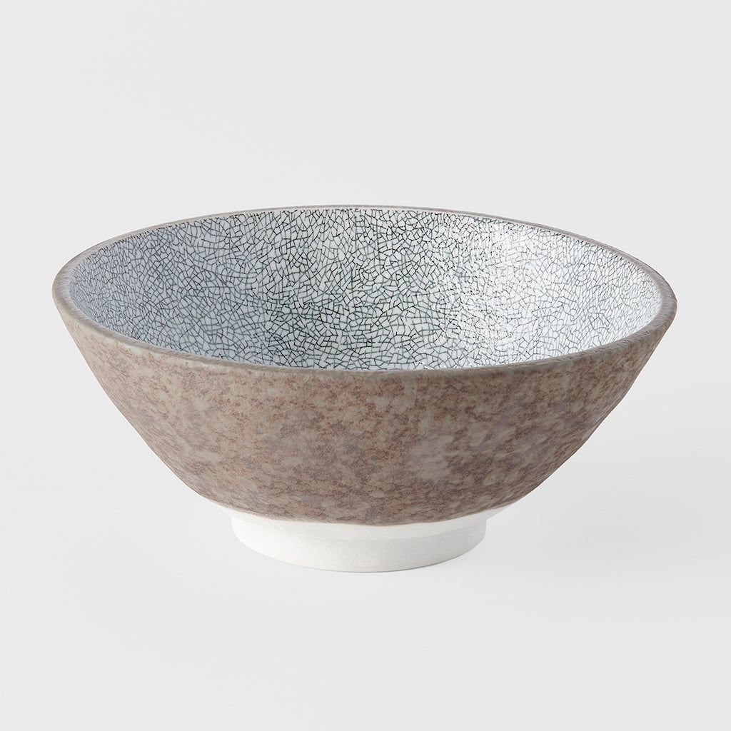 Udon Bowl 19.5cm Crazed Grey - SuperSaverAU - view 1