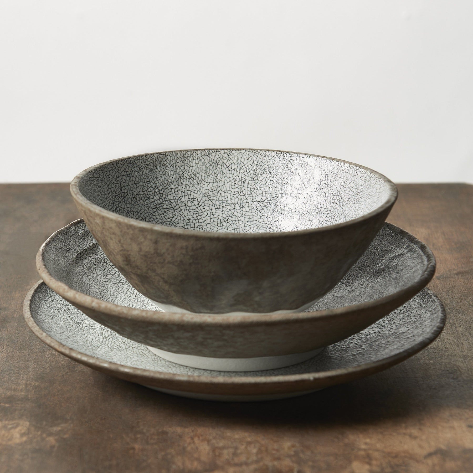 Udon Bowl 19.5cm Crazed Grey - SuperSaverAU - view 3