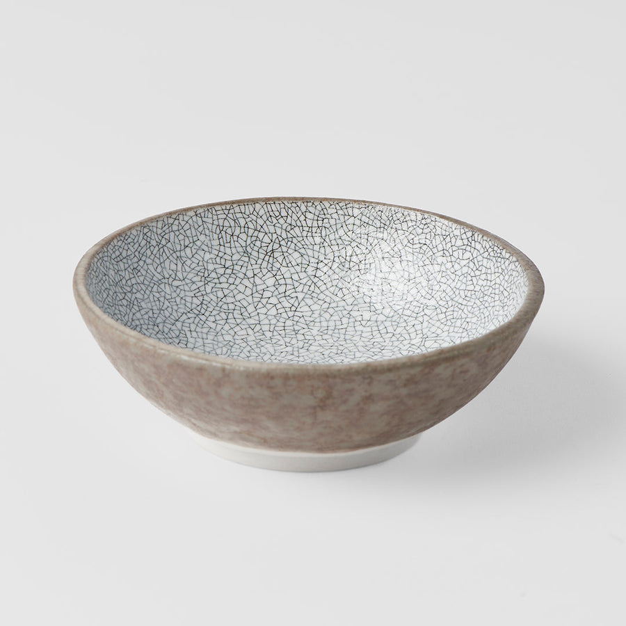 Premium Ceramic Tapas Bowl – Crazed Grey Glaze 13cm, 200ml
