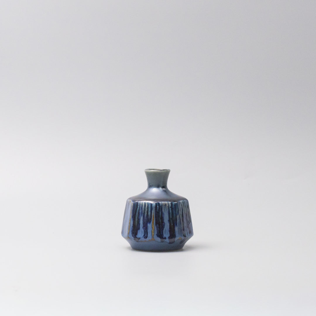 Premium Small Blue Ridge Octagon Ceramic Vase