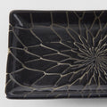 Premium Sushi Plate with Charcoal Net Design - 22cm