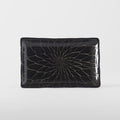 Premium Sushi Plate with Charcoal Net Design - 22cm