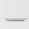 Premium Sushi Plate with Grey Net Design - 22cm