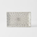 Premium Sushi Plate with Grey Net Design - 22cm