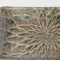 Premium Sushi Plate with Forest Green Net Design - 22 x 13cm