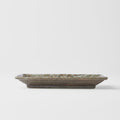 Premium Sushi Plate with Forest Green Net Design - 22 x 13cm