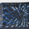 Premium Sushi Plate with Deep Blue Net Design - 22cm
