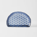 Premium Tempura Plate – Dark Blue Indigo Starburst Design 21cm