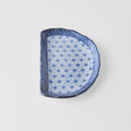 Premium Tempura Plate – Dark Blue Indigo Starburst Design 21cm