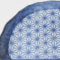 Premium Tempura Plate – Dark Blue Indigo Starburst Design 21cm