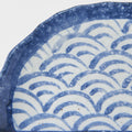 Premium Tempura Plate – Blue Indigo Wave Design 21cm
