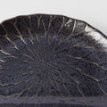Premium D-Shaped Plate – Black Charcoal Net Design 21cm