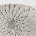 Premium D-Shaped Plate – White Grey Net Design 21cm