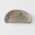 Premium D-Shaped Plate – Beige Moss Net Design 21cm