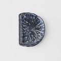 Premium D-Shaped Plate – Dark Blue Indigo Design 21cm