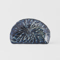 Premium D-Shaped Plate – Dark Blue Indigo Design 21cm