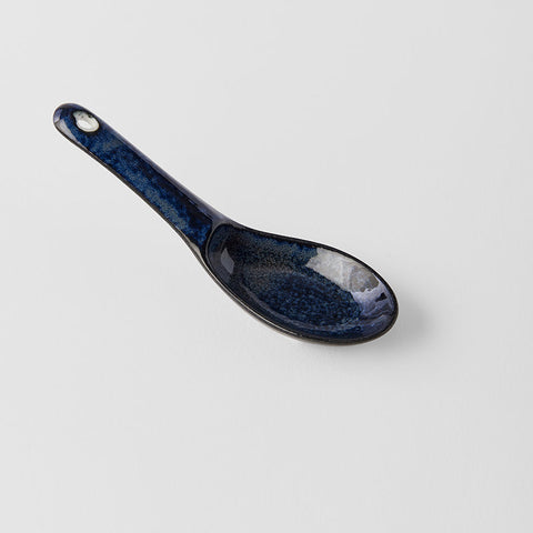 Premium 15cm Kanso Indigo Blue Glaze Ceramic Spoon Dishwasher Microwave Safe