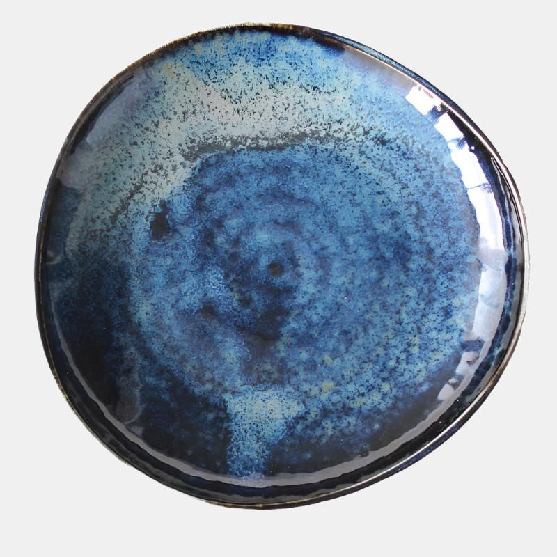 Tapas Plate Organic Shape 16.5cm Kanso Indigo Blue Glaze - SuperSaverAU - view 3