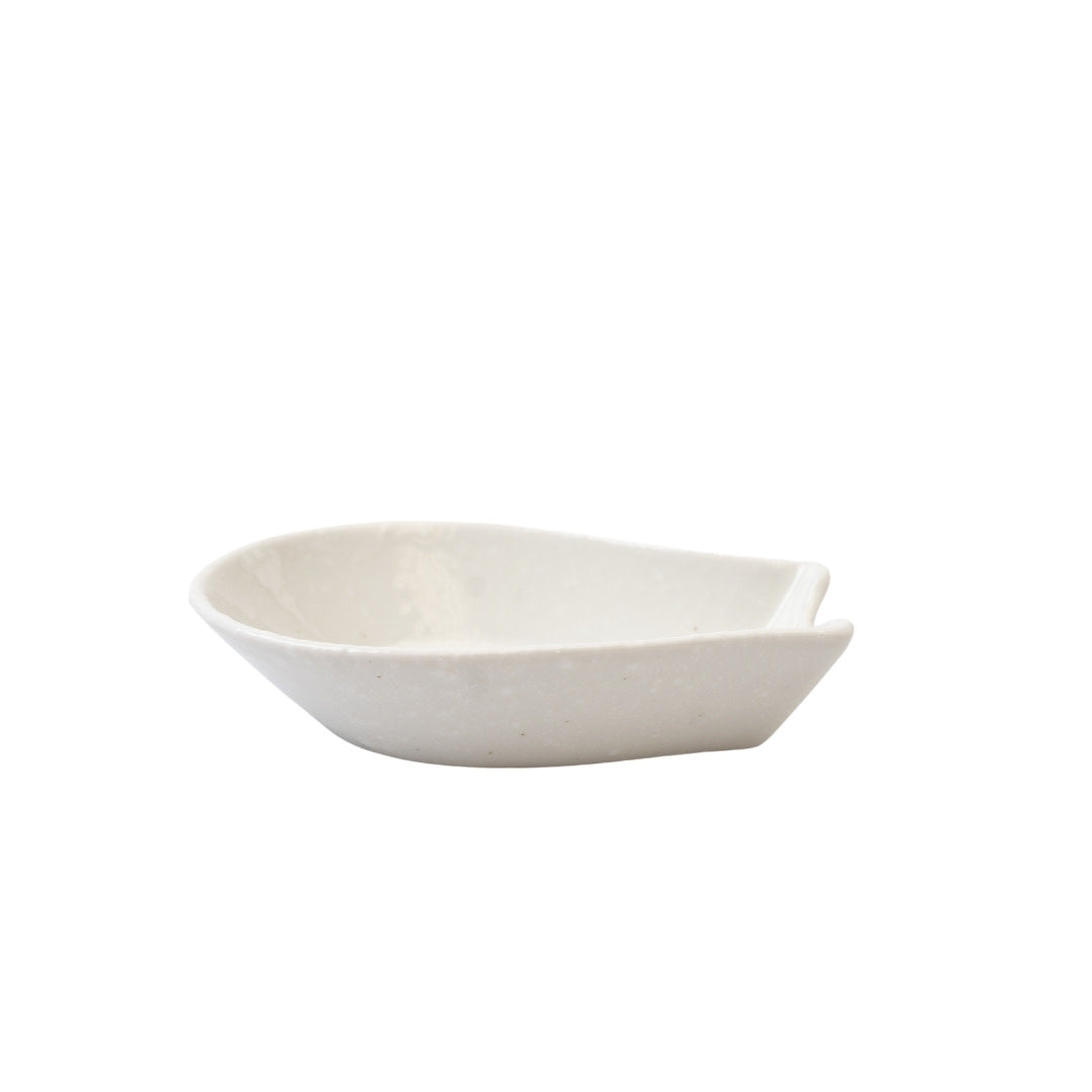 Kanso Soft White Ramen Spoon Rest Ceramic Japanese Tableware Dishwasher Microwave Safe