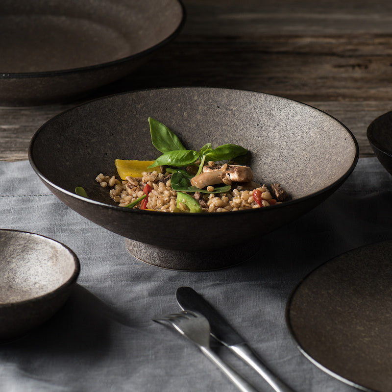 Premium 28.5cm Earth Glaze Ceramic Serving Bowl 1500ml Dishwasher Microwave Safe