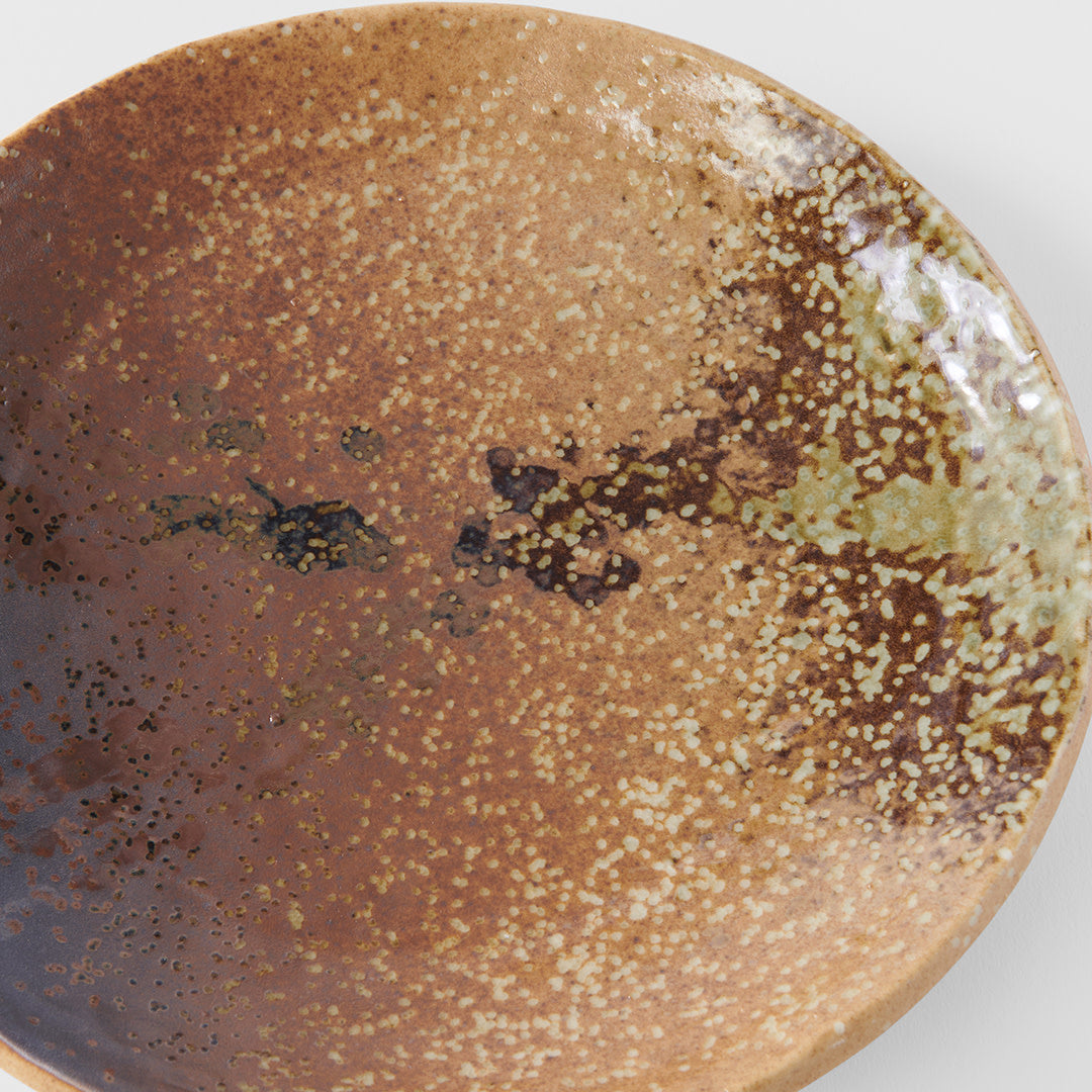 Premium Dinner Plate – Brown Wabi Sabi Glaze 24cm
