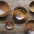 Premium Dinner Plate – Brown Wabi Sabi Glaze 24cm