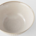 Premium Ceramic Bowl – Cream Ridged Alabaster Glaze 16cm, 500ml