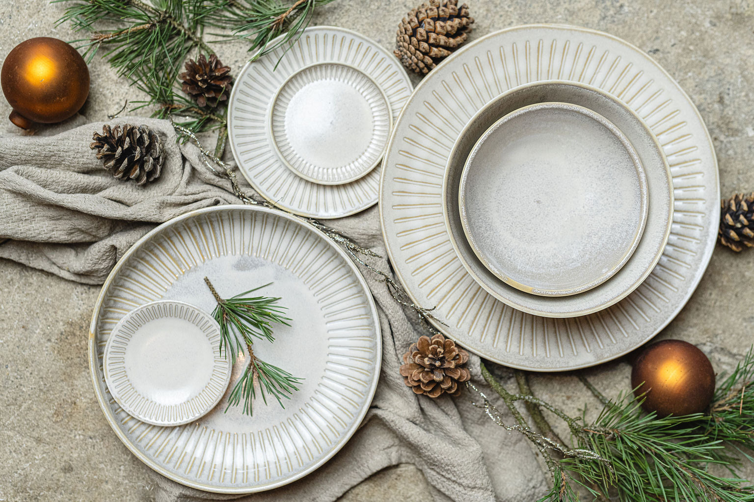 Premium Ceramic Bowl – Cream Ridged Alabaster Glaze 16cm, 500ml