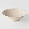 Premium Ceramic Ramen Bowl – Cream Ridged Alabaster Glaze 25cm, 900ml