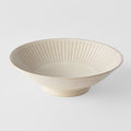 Premium Ceramic Ramen Bowl – Cream Ridged Alabaster Glaze 25cm, 900ml