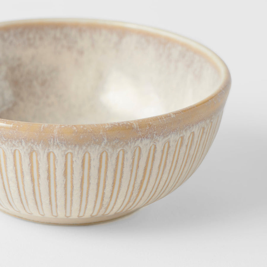 Premium Ceramic Ramekin Bowl – Cream Ridged Alabaster Glaze 10.5cm, 160ml
