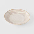 Premium Ceramic Saucer – Cream Ridged Alabaster Glaze 14cm, 100ml